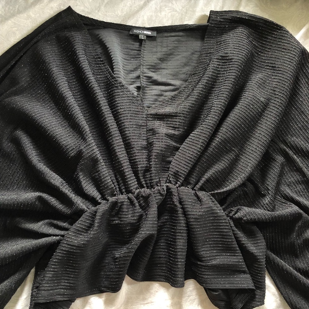 Blousy black dressy shirt